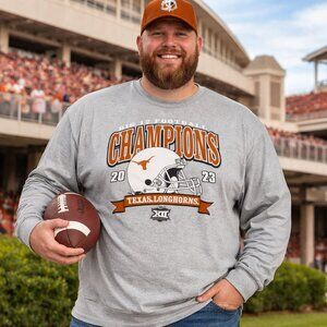 Texas Longhorns Big 12 Champions 2023 Long-Sleeve College Football 3XL Tee